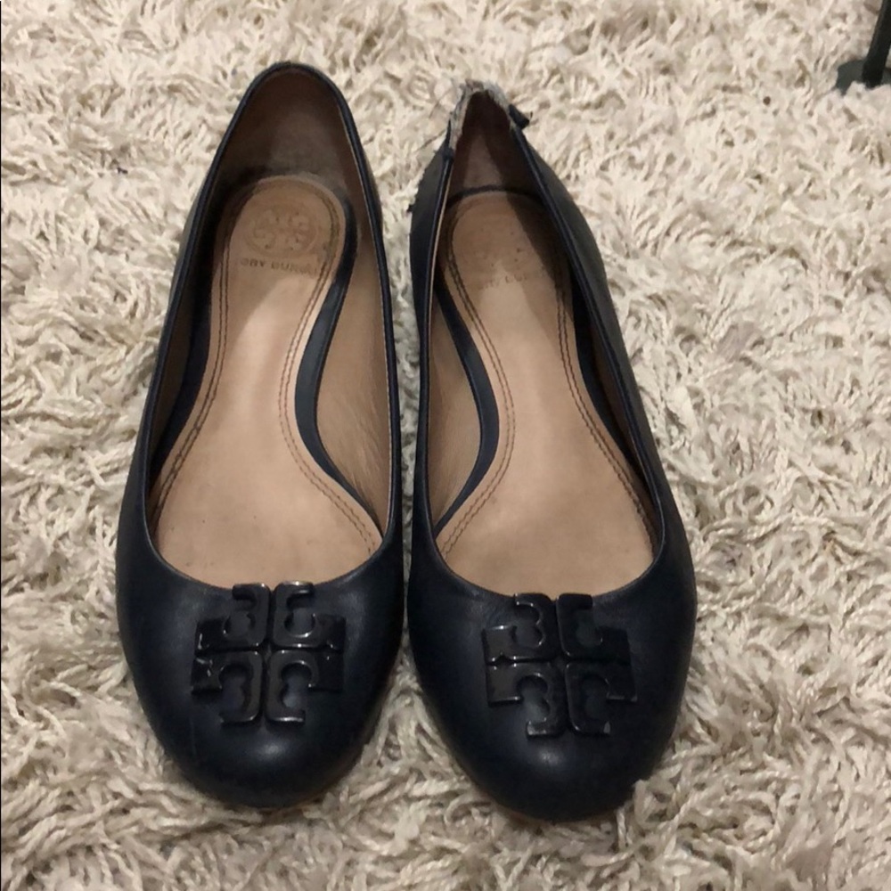 Tory Burch navy blue flats